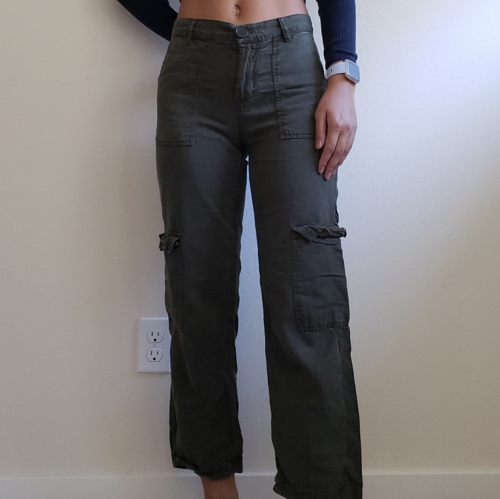 Zara olive green cargo pants